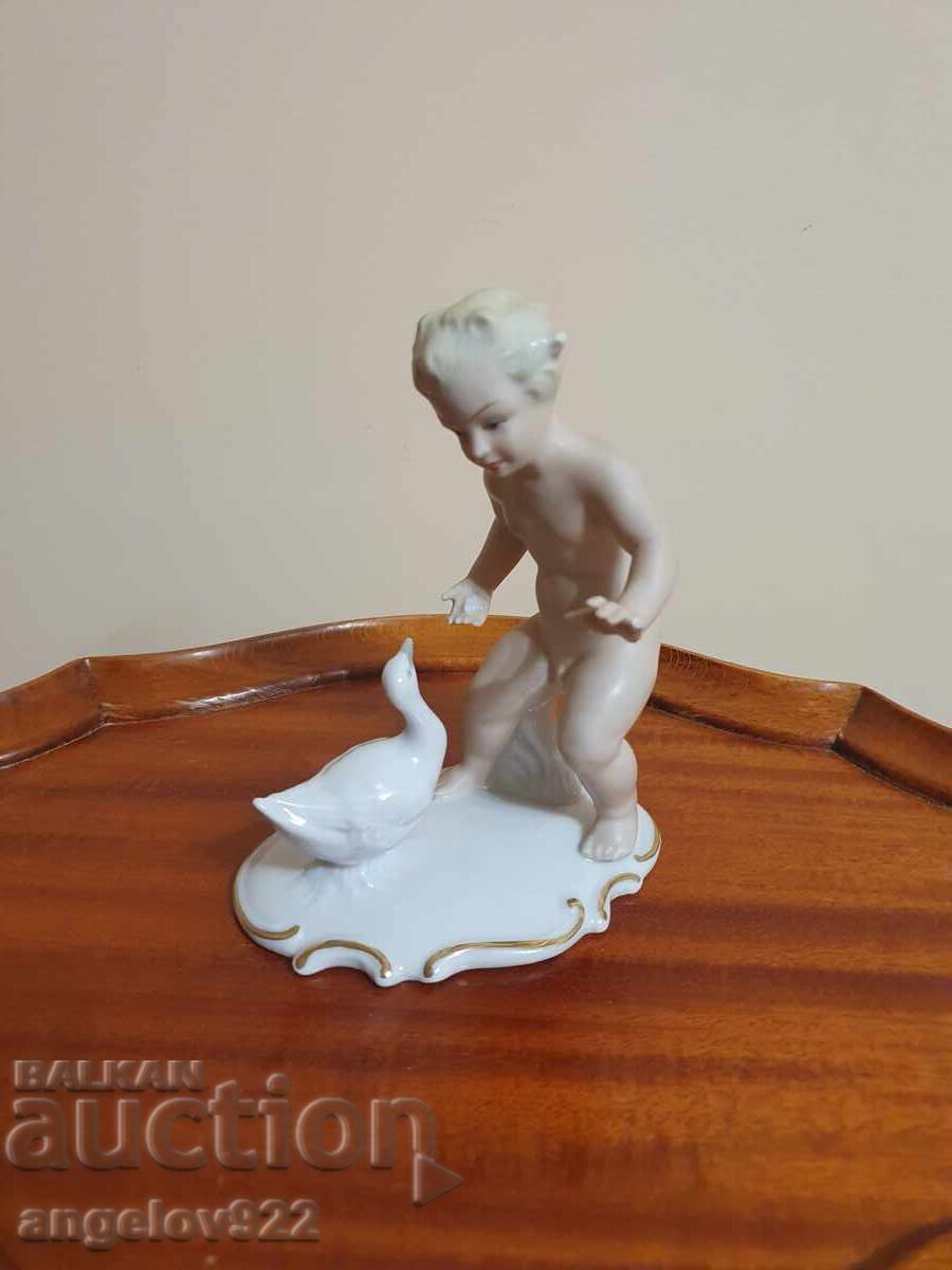 Figura din porțelan german Schau Bach Kunst