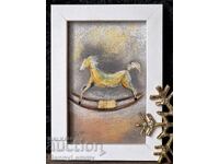 Конче люлка, малка картина пастел