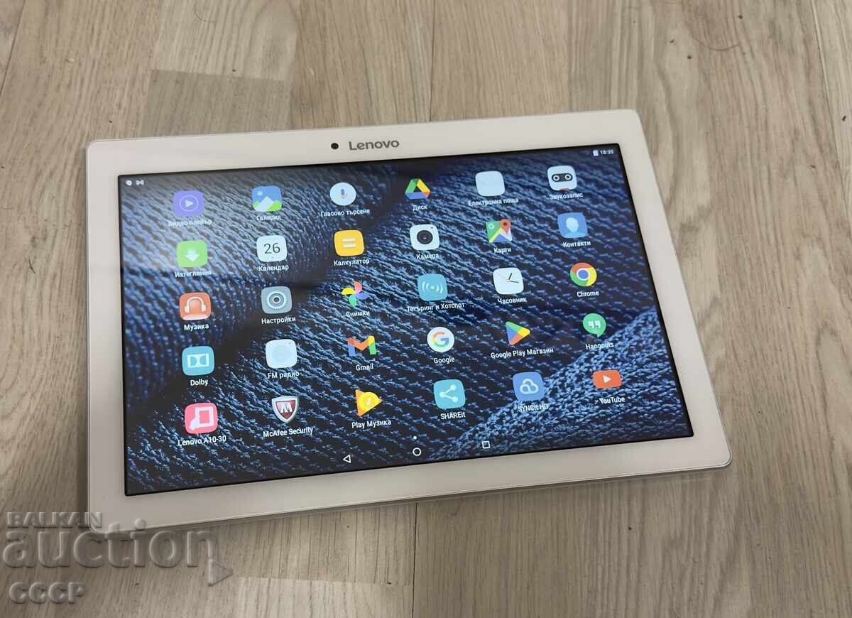 Lenovo tablet with price 11.00 BGN | € 5.62