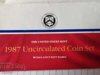 Set de monede necirculate SUA 1987