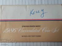 Set de monede necirculate SUA 1986