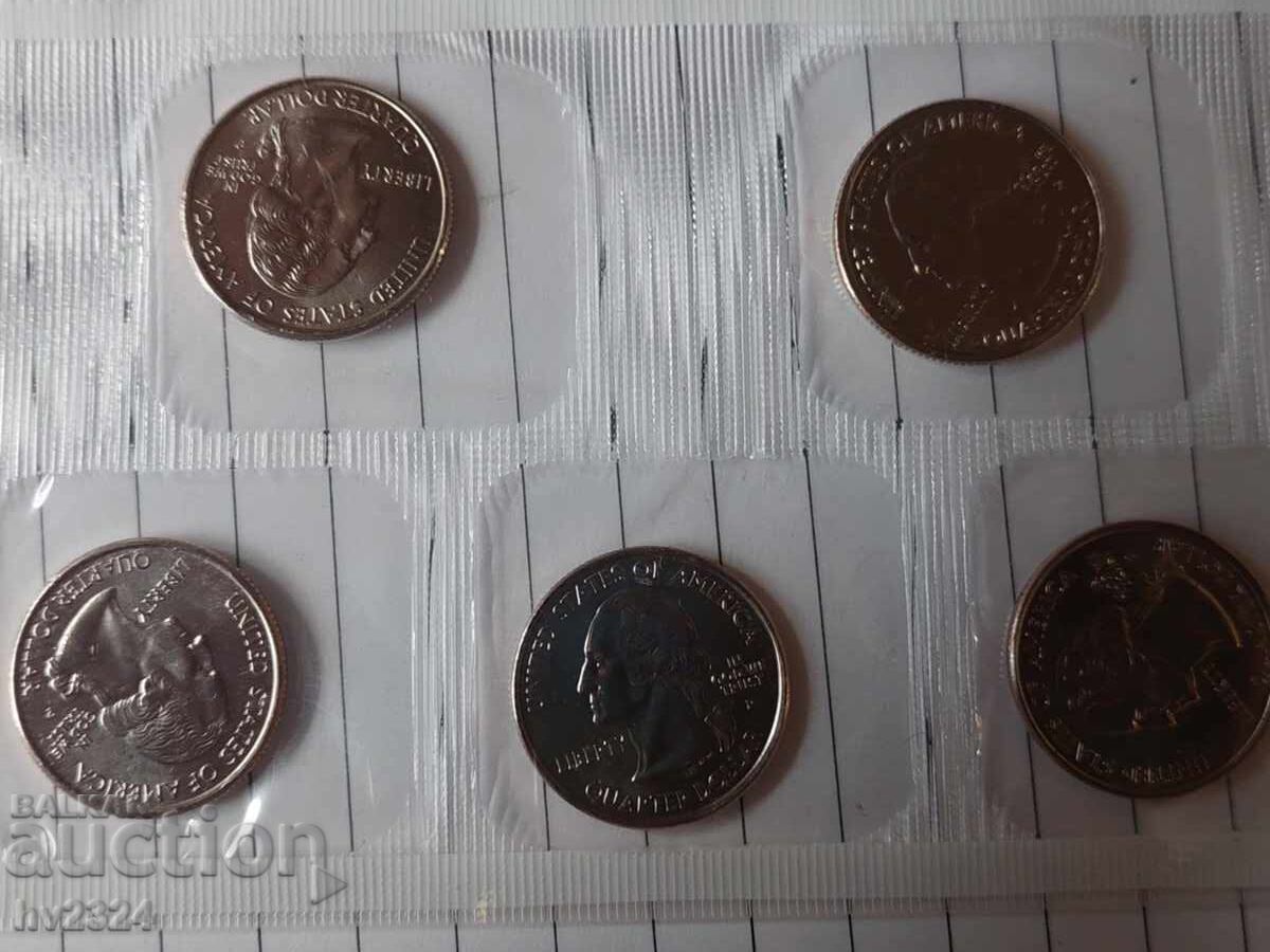 Комплект нециркулирали монети САЩ 2000 г. - 5