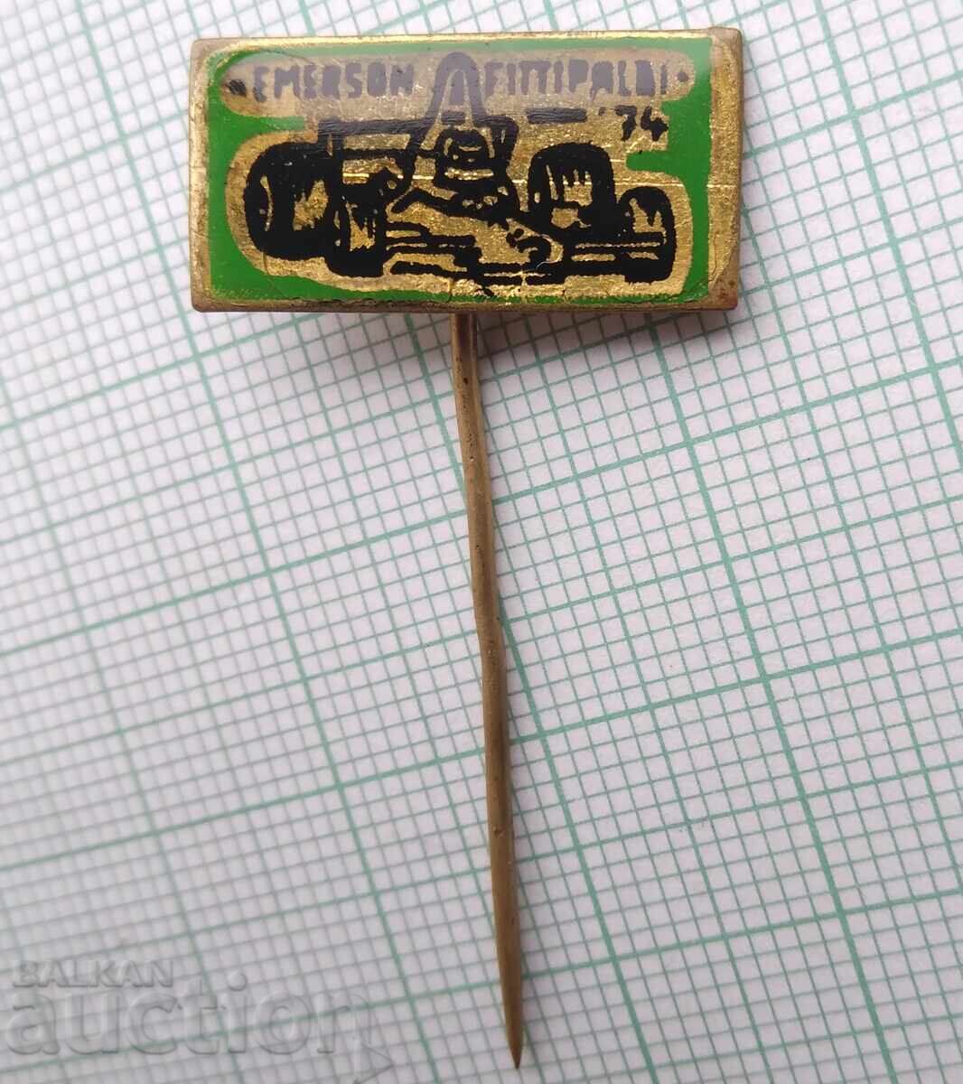 19298 Badges - Emerson Fittipaldi from 1974 Formula 1 with price € 1.53 | 2.99 BGN