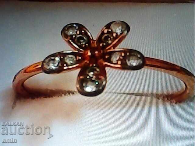 14k gold-plated silver Pandora ring ale s925