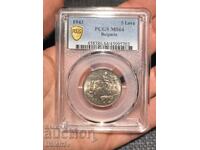 5 leva 1943 * PCGS ⭐ MS 64