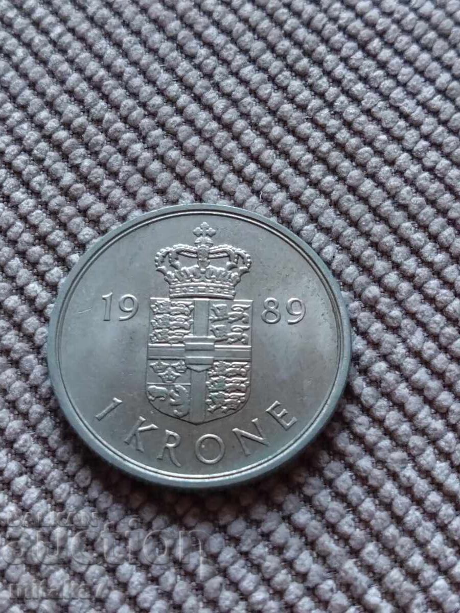 1 coroană 1989, Danemarca