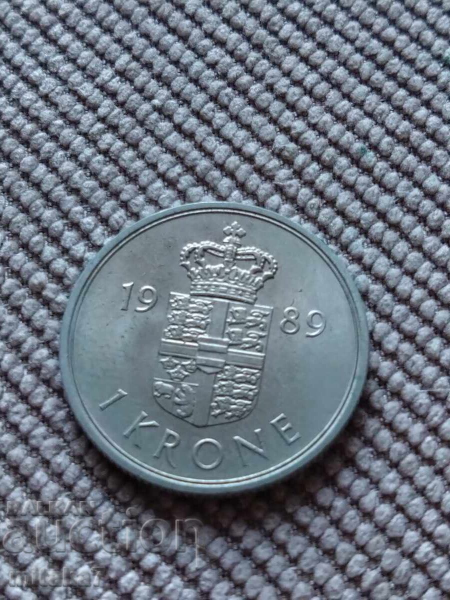 1 coroană 1989, Danemarca