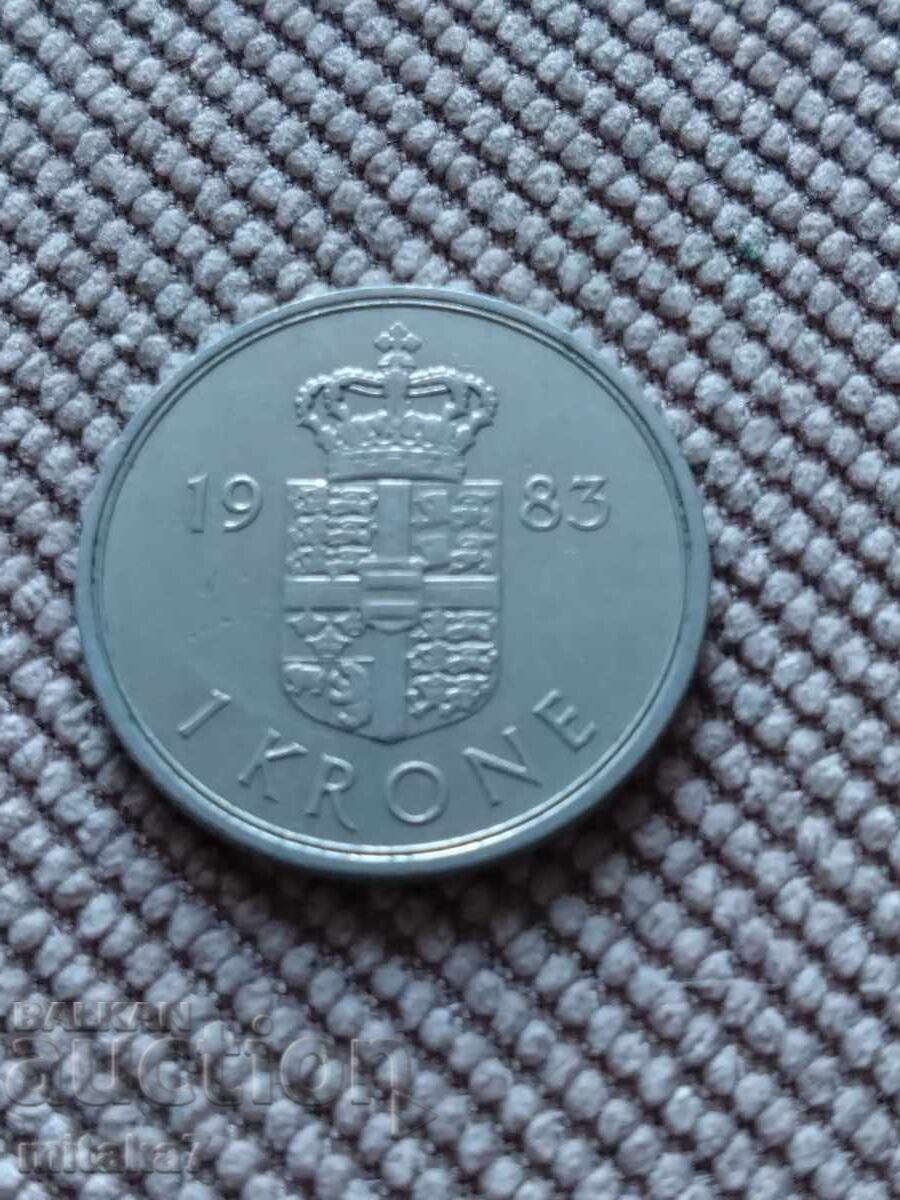 1 Krone 1983, Denmark