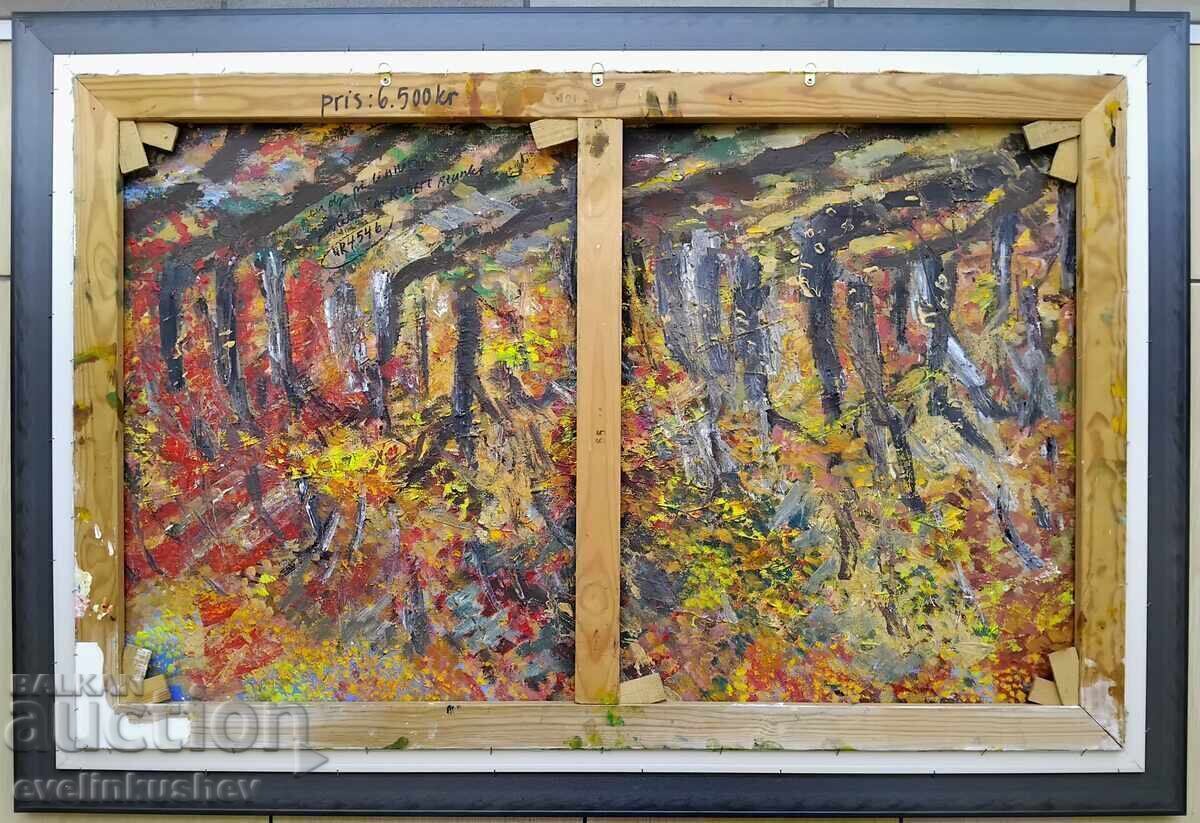 Tablou mare în ulei 100 x 65 / 116 x 81 de Robert Brunke / II - 6