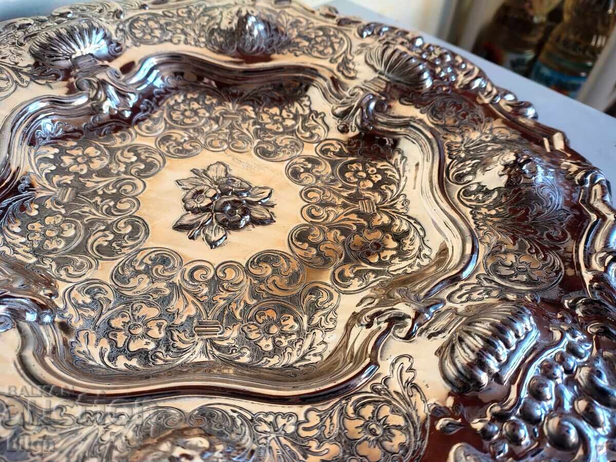 Beautiful Italian Silver-Plated Fruit Bowl - 5 Beautiful Italian Silver-Plated Fruit Bowl - 5