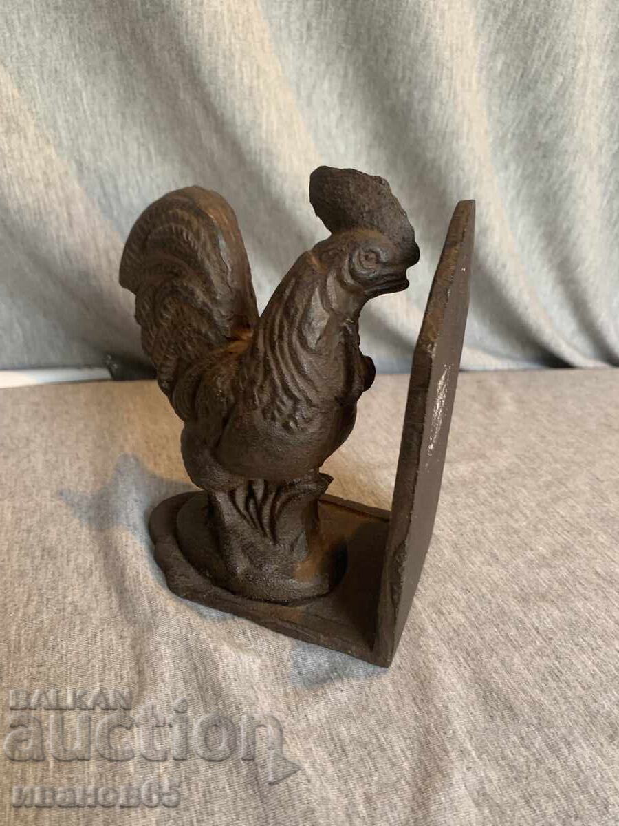 Παράδοση Χυτοσιδηρένιο στοπ βιβλίων κόκορας