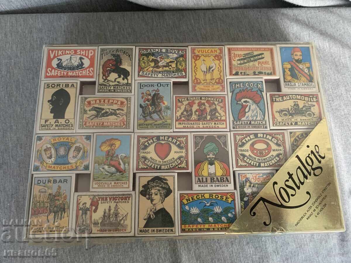 Licitație Colecție chibrituri Suedia 48 buc Licitație Colecție chibrituri Suedia 48 buc