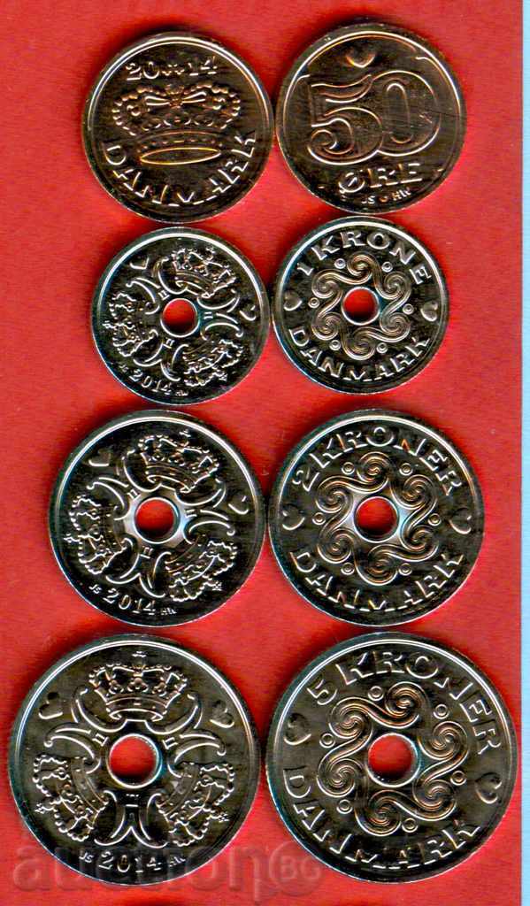 DANEMARCA DANEMARCA 0,50 1 2 5 Emisiune de coroane 2014 NOU UNC