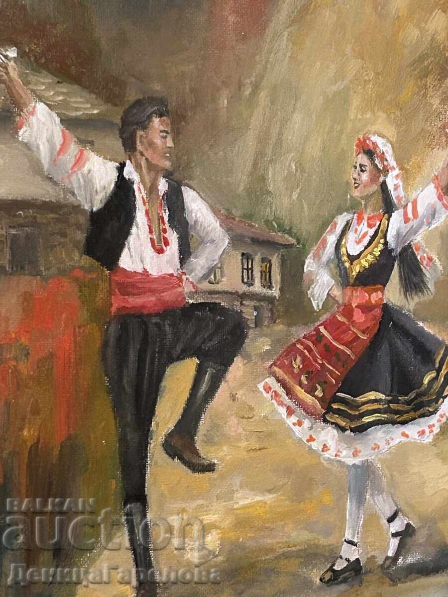 Δημοπρασία Δενίτσα Γκαρέλοβα πίνακας 30/40 "Λαϊκοί χοροί" Δημοπρασία Δενίτσα Γκαρέλοβα πίνακας 30/40 "Λαϊκοί χοροί"