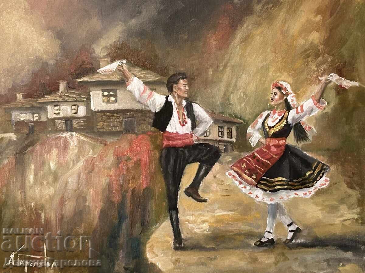 Δενίτσα Γκαρέλοβα πίνακας 30/40 "Λαϊκοί χοροί" Δενίτσα Γκαρέλοβα πίνακας 30/40 "Λαϊκοί χοροί"