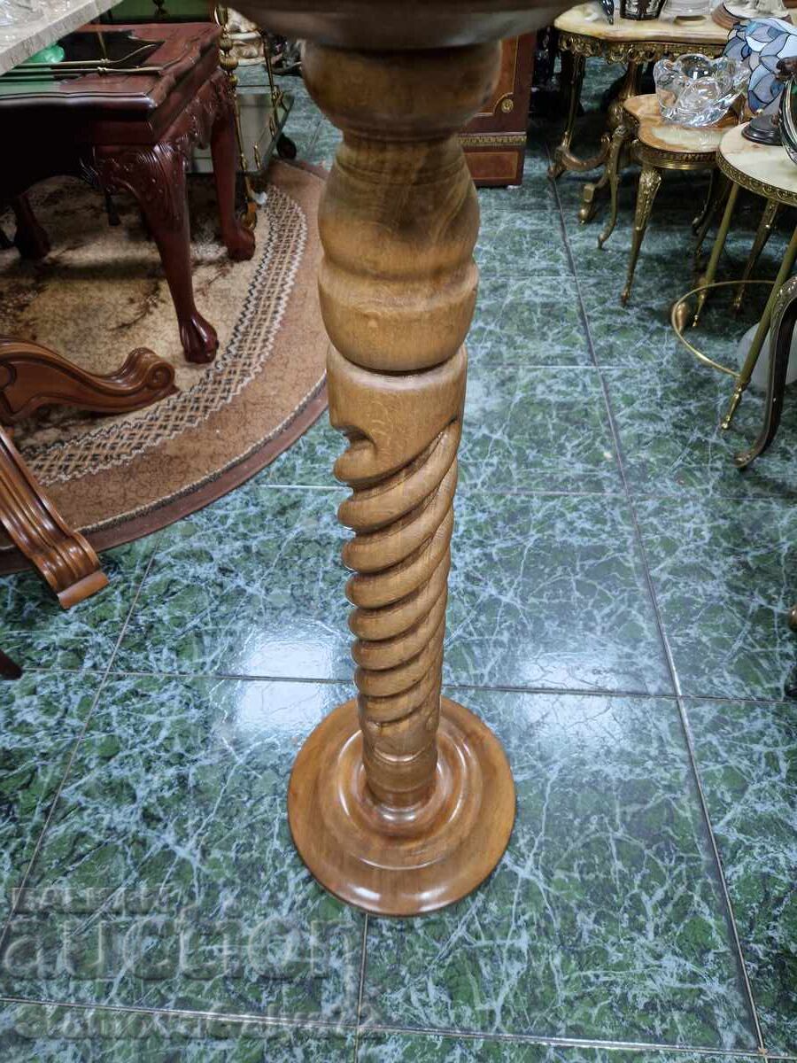 Coloană antică franceză unică din lemn - 5