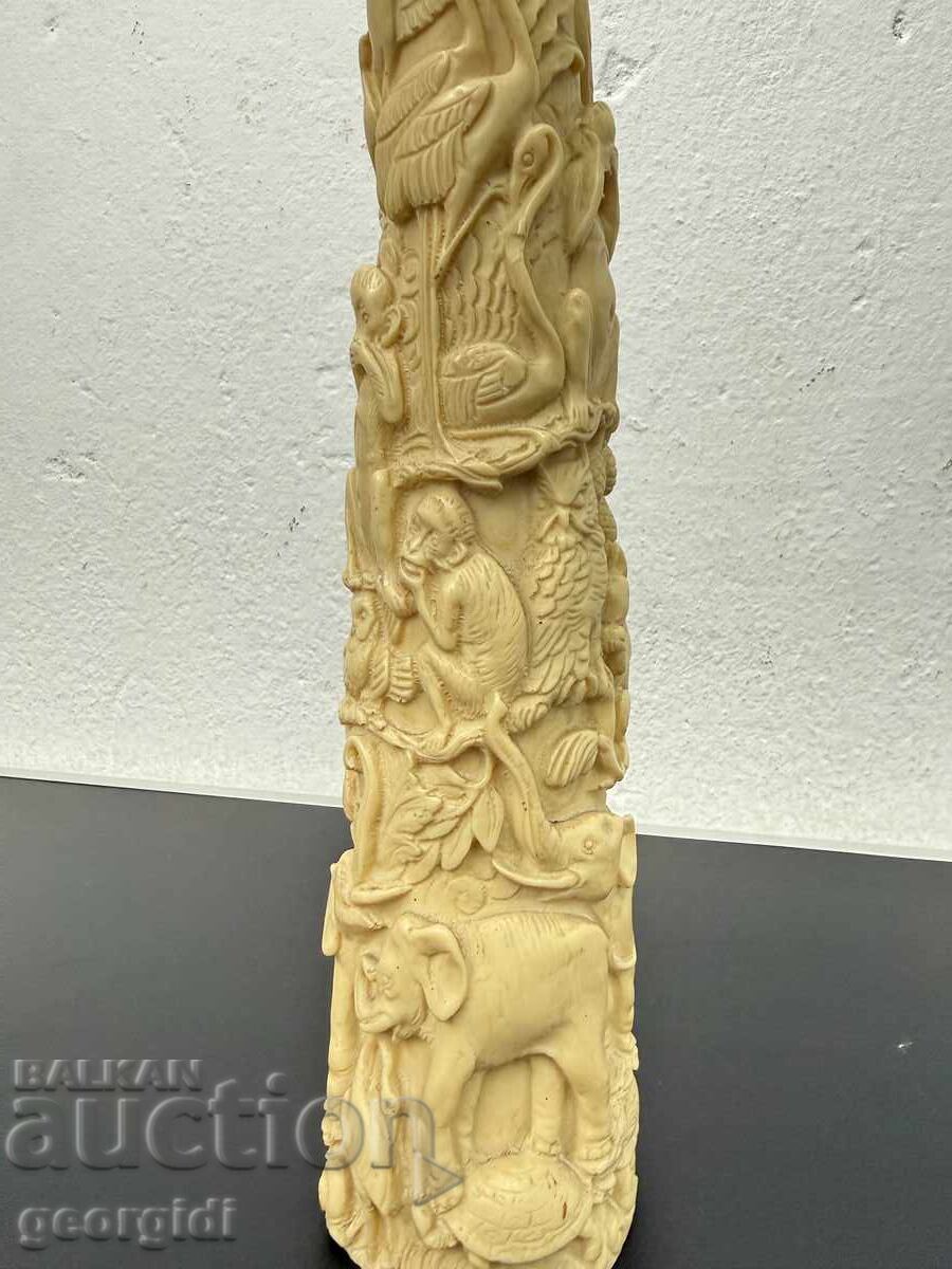 Decorative engraved tusk "Tree of Life" №7791 - 6