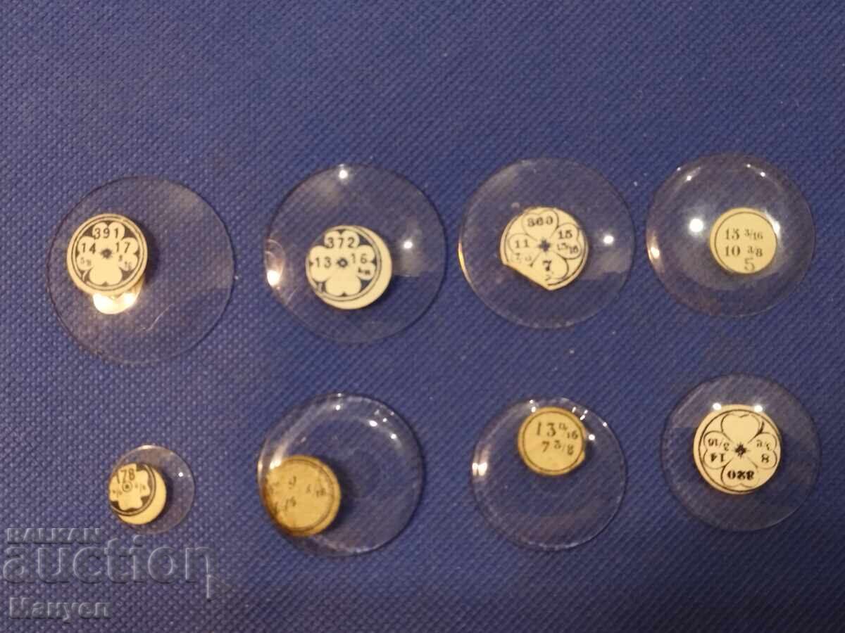 Old original pocket watch crystals - 8 pieces