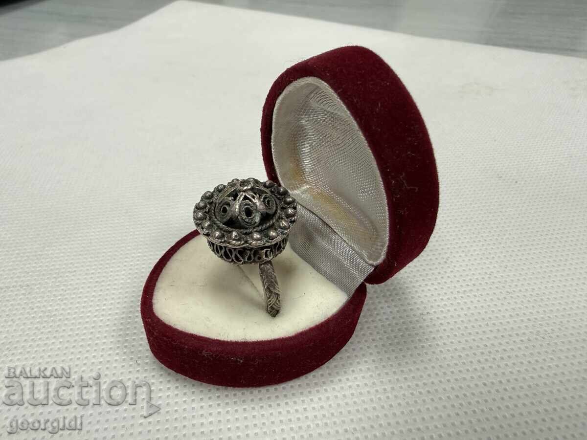 Bolyarski / Filigree Silver Ring. No. 7796 - 5 Bolyarski / Filigree Silver Ring. No. 7796 - 5