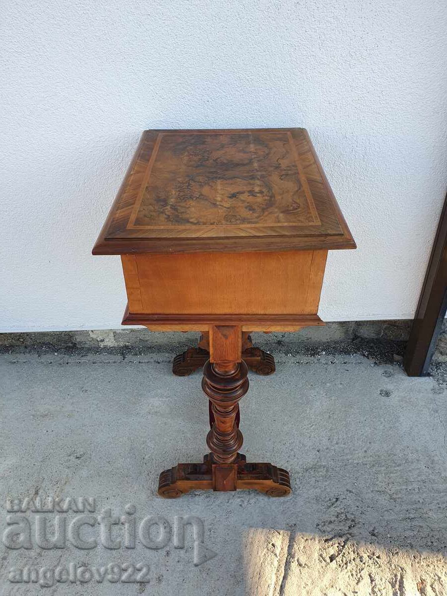 Αντίκα ξύλινο τραπέζι ραπτικής μασίφ!!! - 6