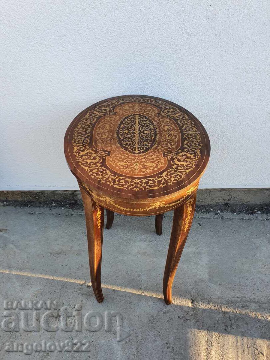 Măsuță din lemn vintage frumoasă cu intarsie masivă!!! - 5 Măsuță din lemn vintage frumoasă cu intarsie masivă!!! - 5