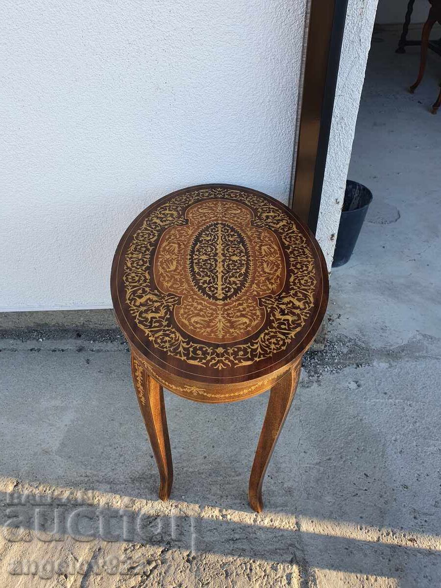 Măsuță din lemn vintage frumoasă cu intarsie masivă!!! - 7 Măsuță din lemn vintage frumoasă cu intarsie masivă!!! - 7