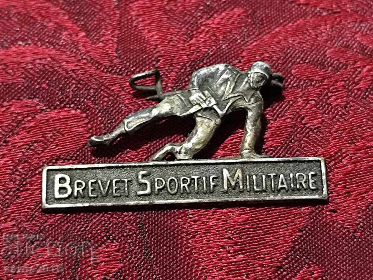 FRANȚA INSIGNĂ MILITARĂ ECHITATIE RECOMPENSĂ PENTRU SPORTURI MILITARE