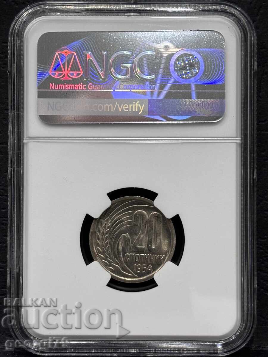20 copeici 1954 NGC Ms 67 Top Pop cu preț € 210.00 | 410.72 BGN 20 copeici 1954 NGC Ms 67 Top Pop cu preț € 210.00 | 410.72 BGN