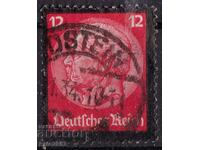 Germania Reich - 1934 - doliu Paul von Hindenburg, ștampilă