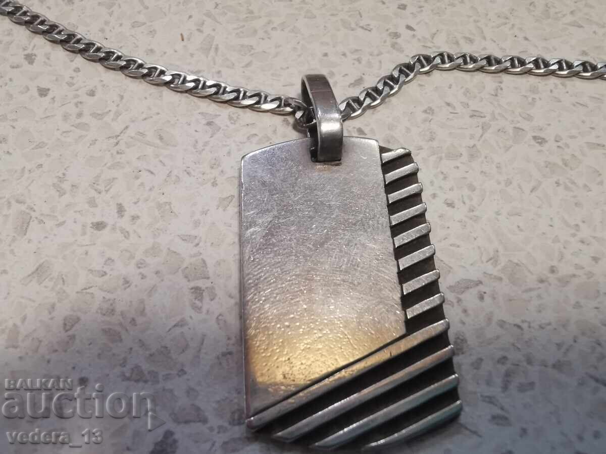 MASSIVE SILVER-925 CHAIN WITH PLATE with price € 85.00 | 166.25 BGN MASSIVE SILVER-925 CHAIN WITH PLATE with price € 85.00 | 166.25 BGN