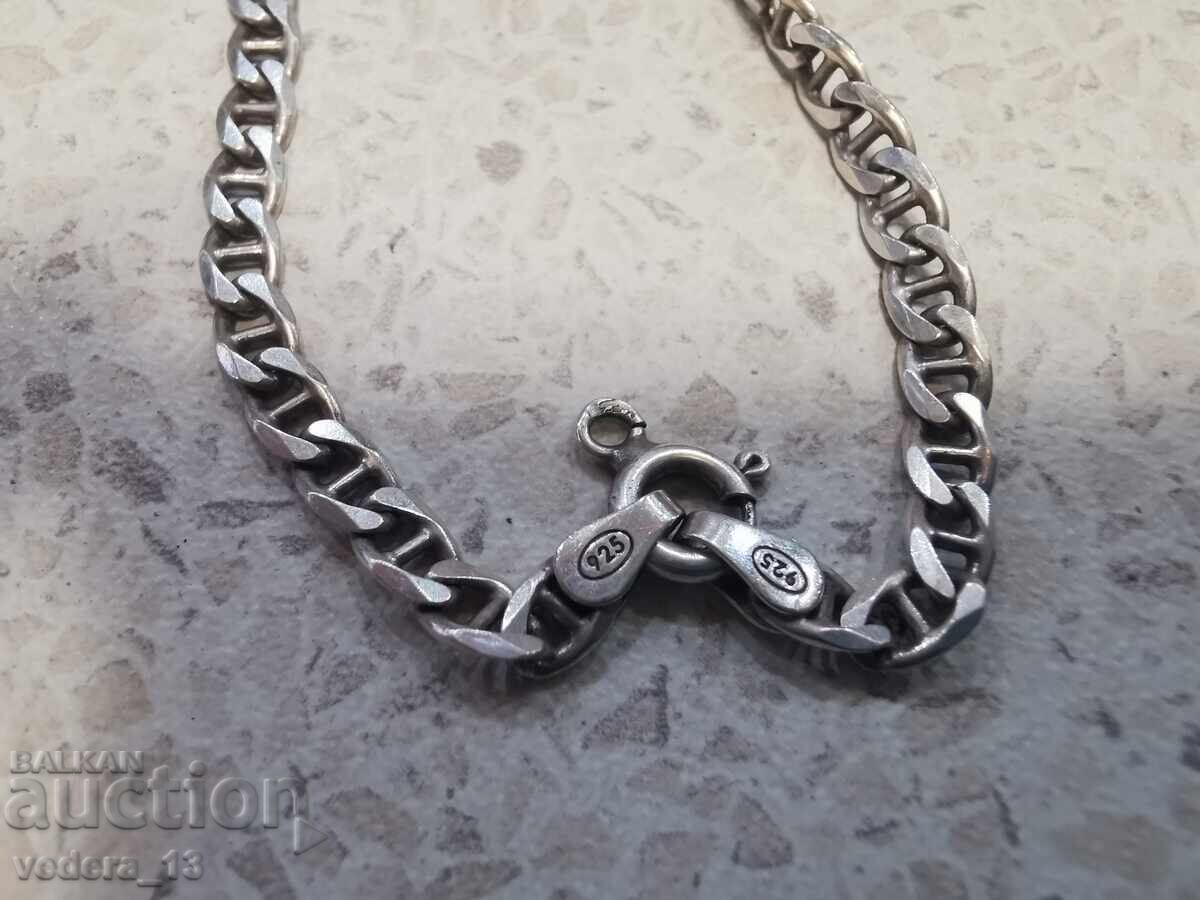 Auction MASSIVE SILVER-925 CHAIN WITH PLATE Auction MASSIVE SILVER-925 CHAIN WITH PLATE