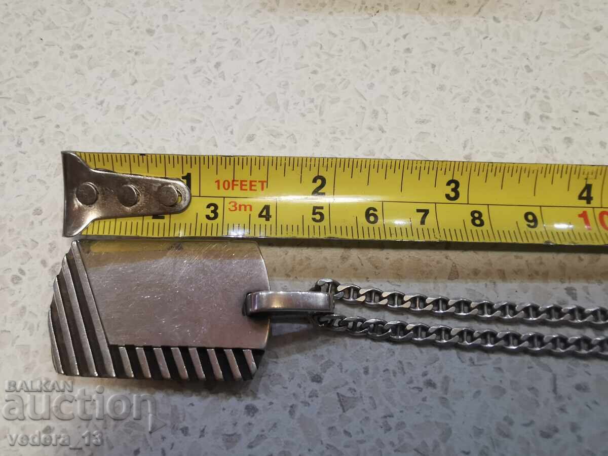 MASSIVE SILVER-925 CHAIN WITH PLATE - 6 MASSIVE SILVER-925 CHAIN WITH PLATE - 6