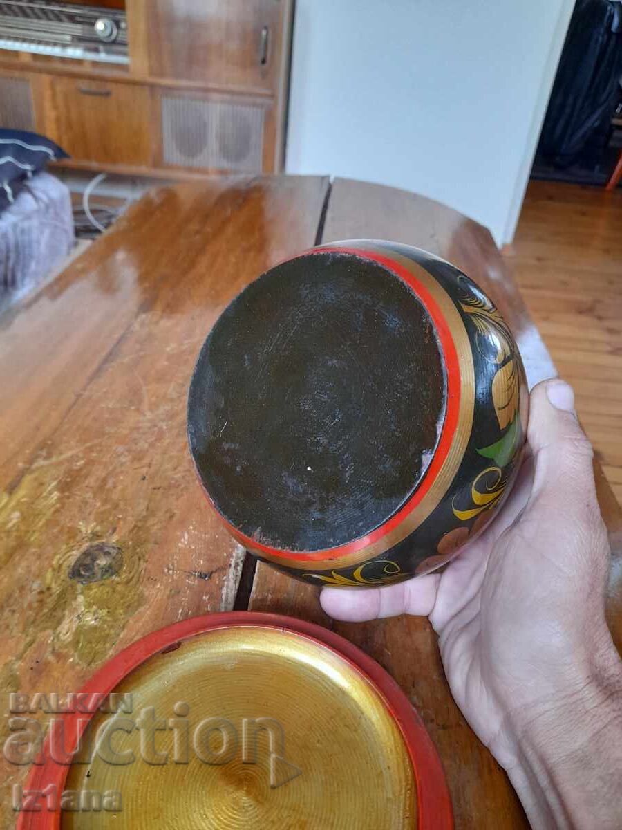 Old wooden box, Khokhloma - 6