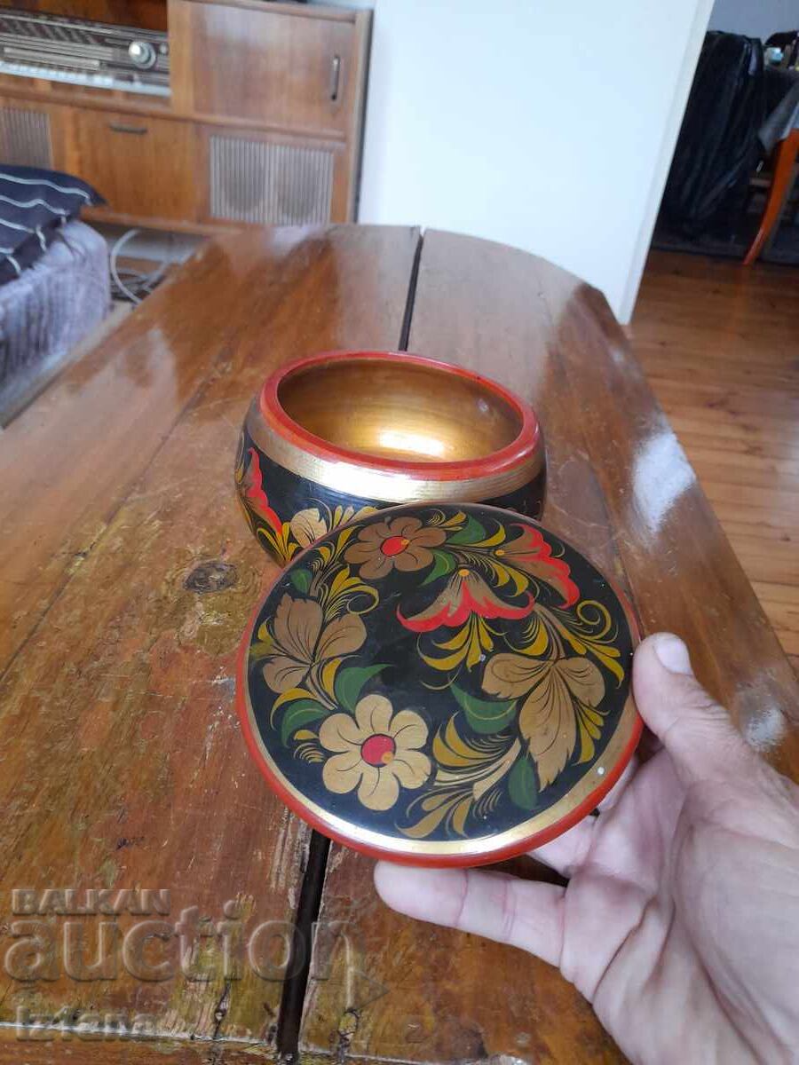 Old wooden box, Khokhloma - 7