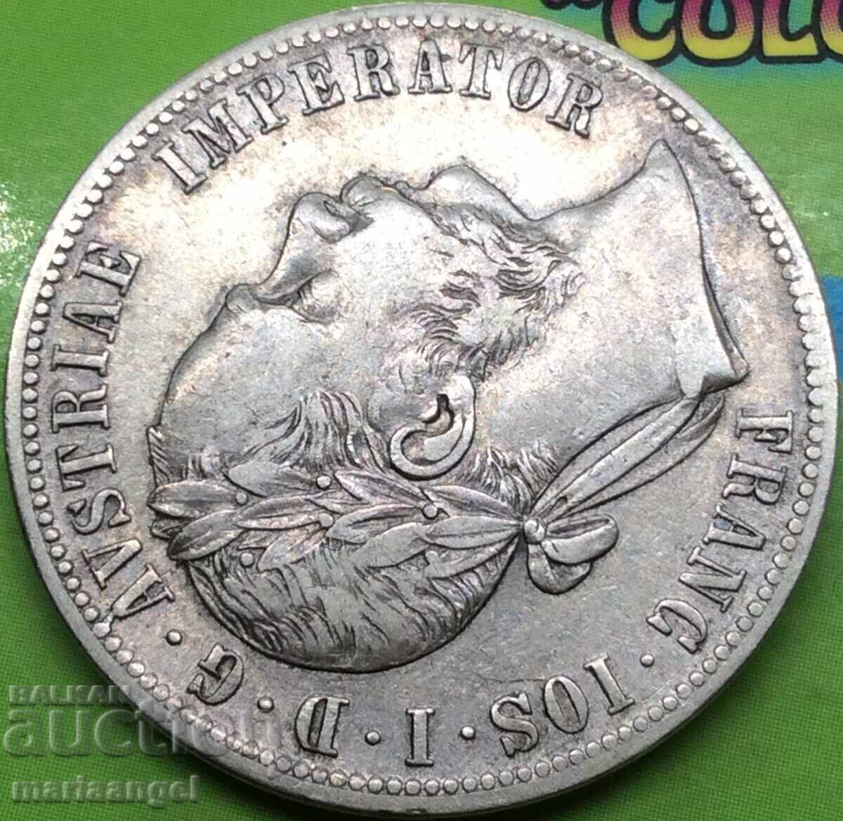 Delivery of Austria 1 Florin 1877 Franz Joseph Silver - Rare! Delivery of Austria 1 Florin 1877 Franz Joseph Silver - Rare!