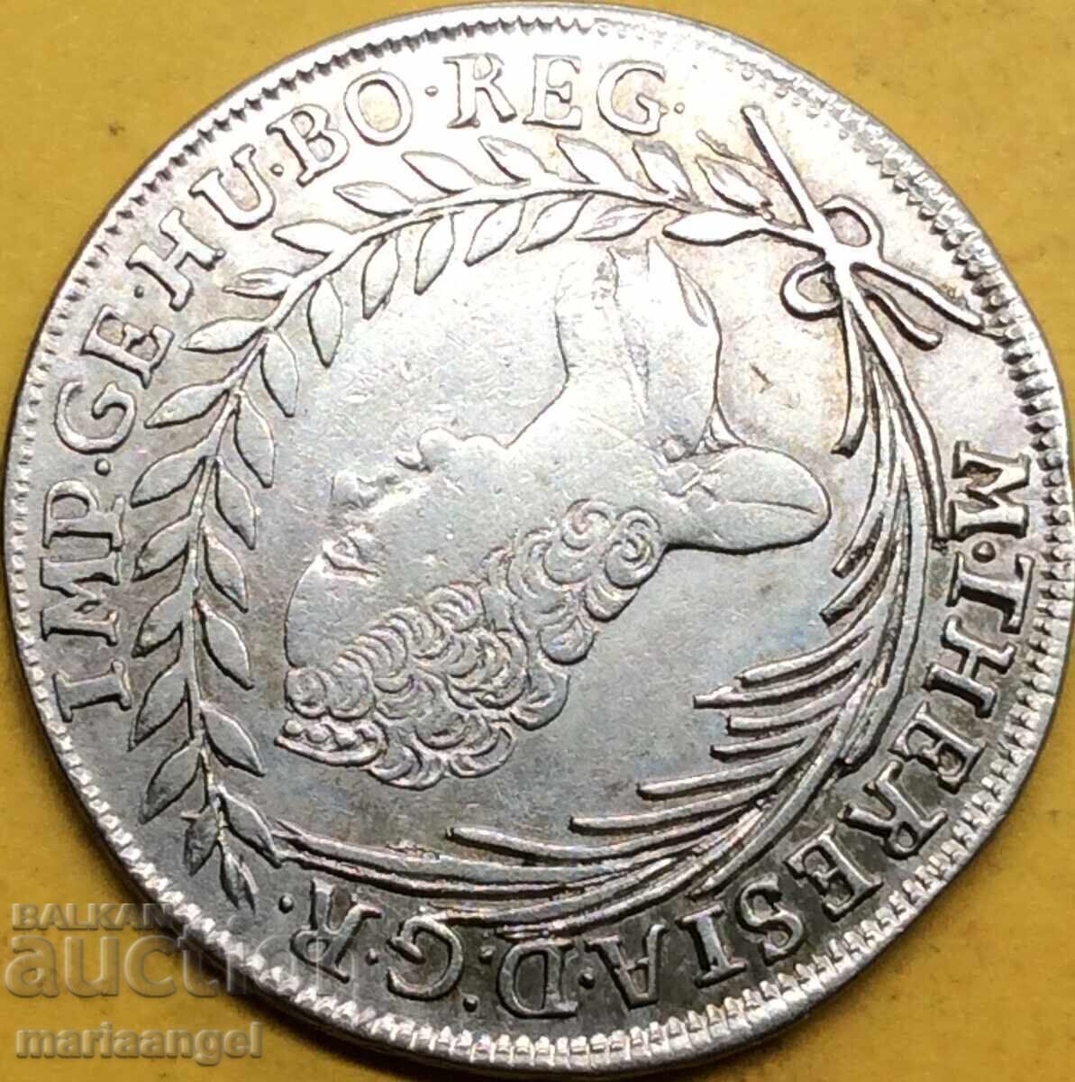 20 кройцера 1764 Унгария Мария Терезия КВ - Кремниц сребро - 5