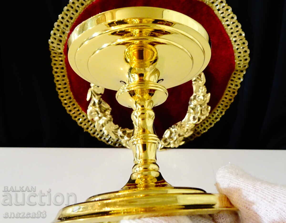 Delivery of Gilded bronze PartyLite Falmouth model candlestick