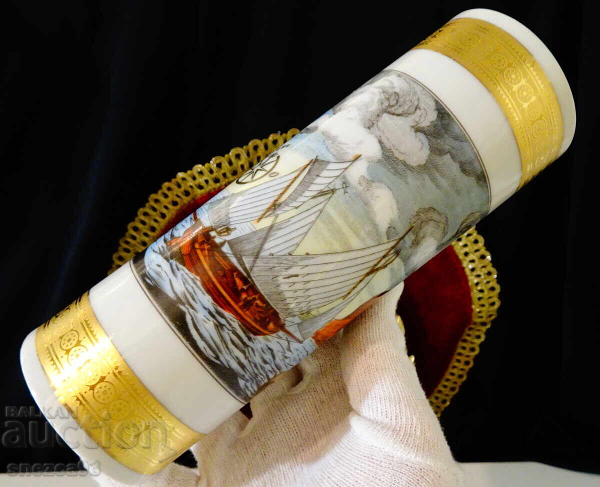 Vază din porțelan, aur, Navă, Insula Helgoland - 5 Vază din porțelan, aur, Navă, Insula Helgoland - 5