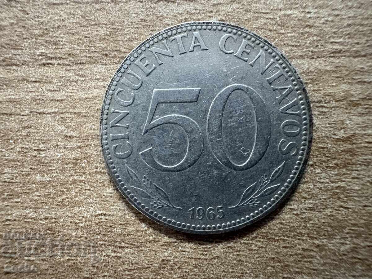 Bolivia - 50 centavos (1965)