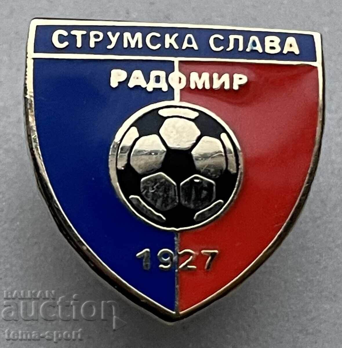 1777 Bulgaria insignă club de fotbal Strumska Slava Radomir Ema