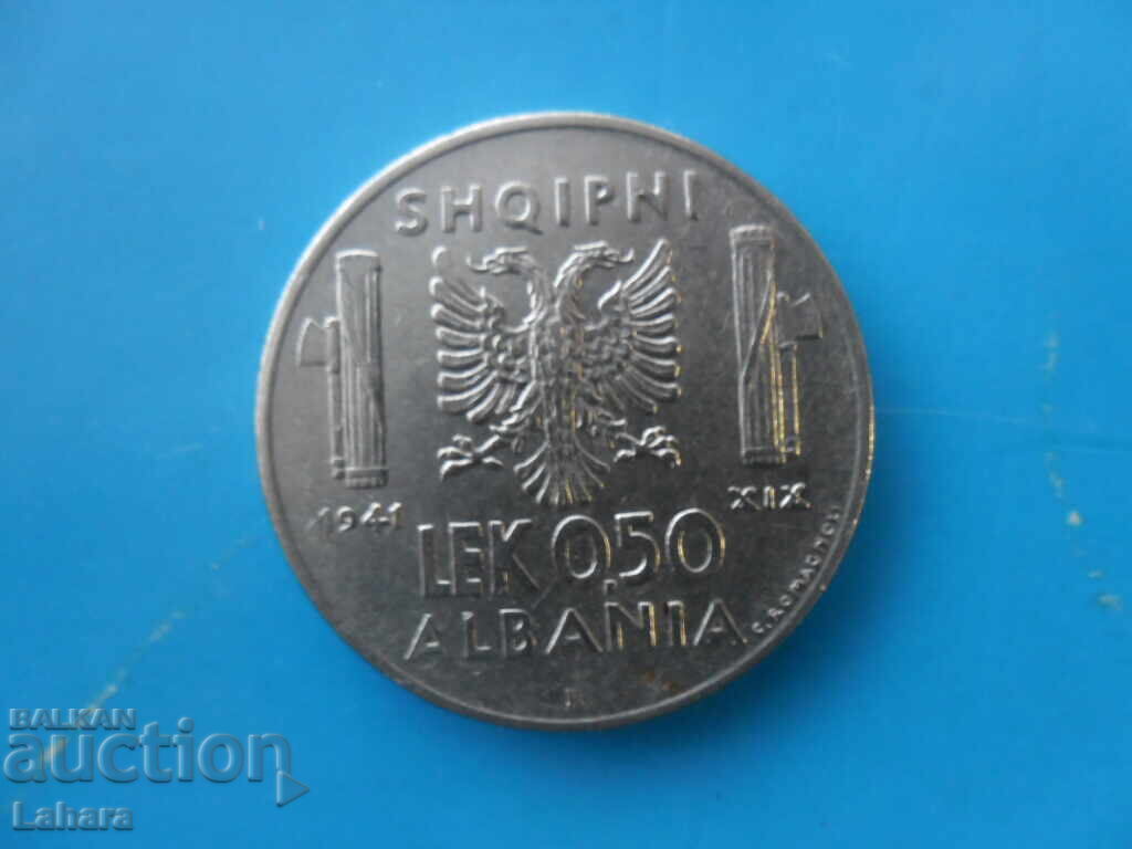 1/2 , 0.5  лек 1941 г. Албания