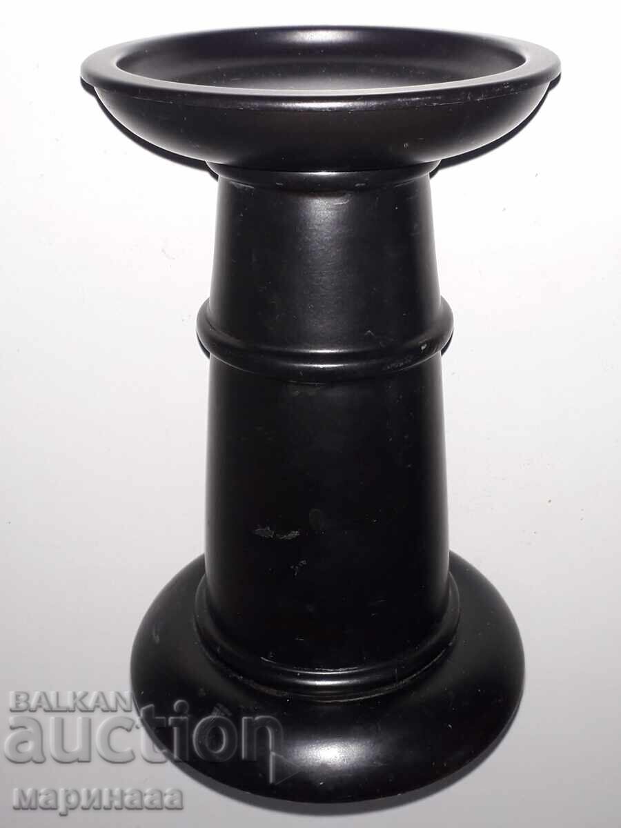 CANDLESTICK. WOOD, METAL CANDLESTICK. WOOD, METAL