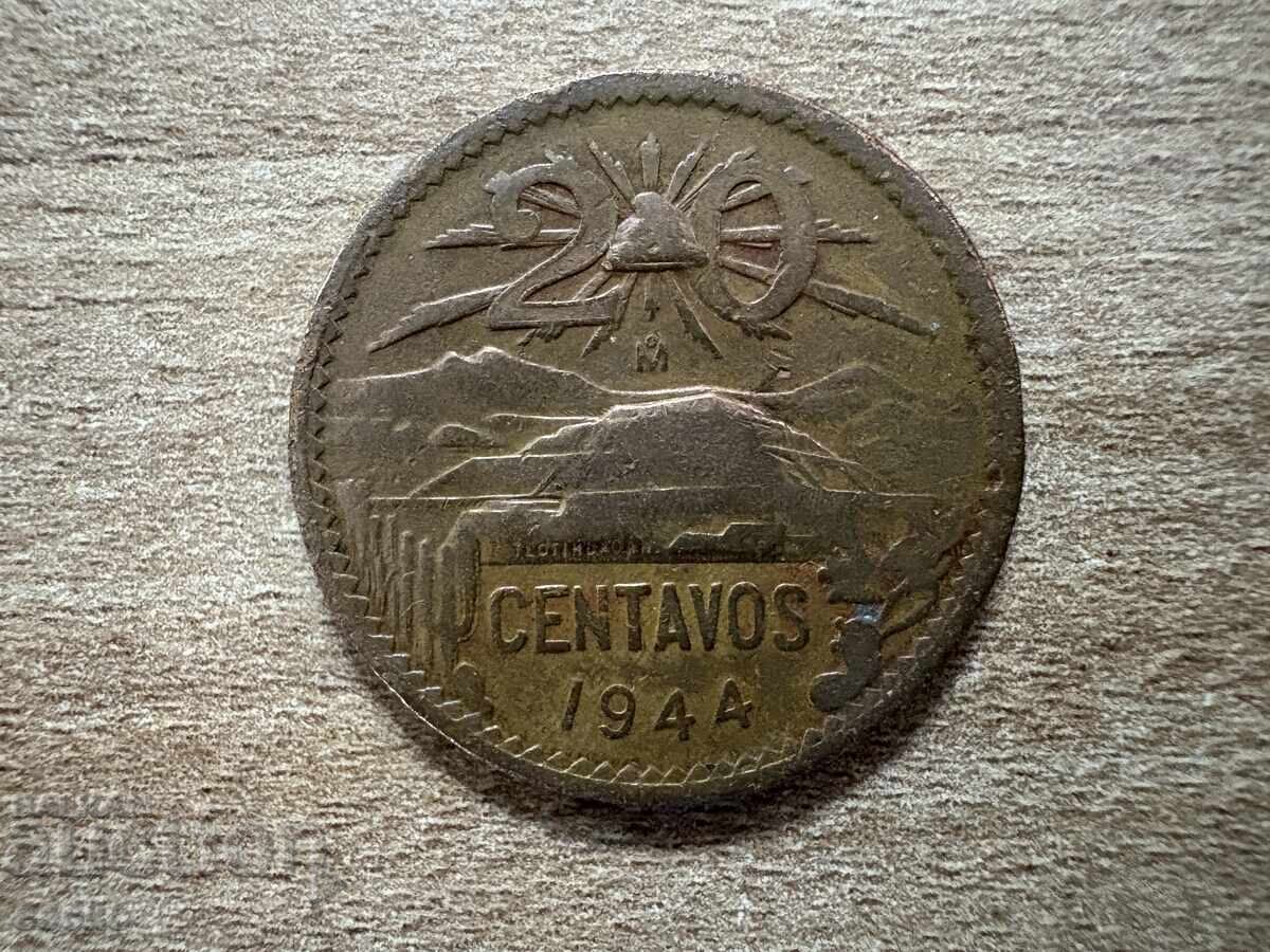 Mexic - 20 centavos (1944) Mexic - 20 centavos (1944)