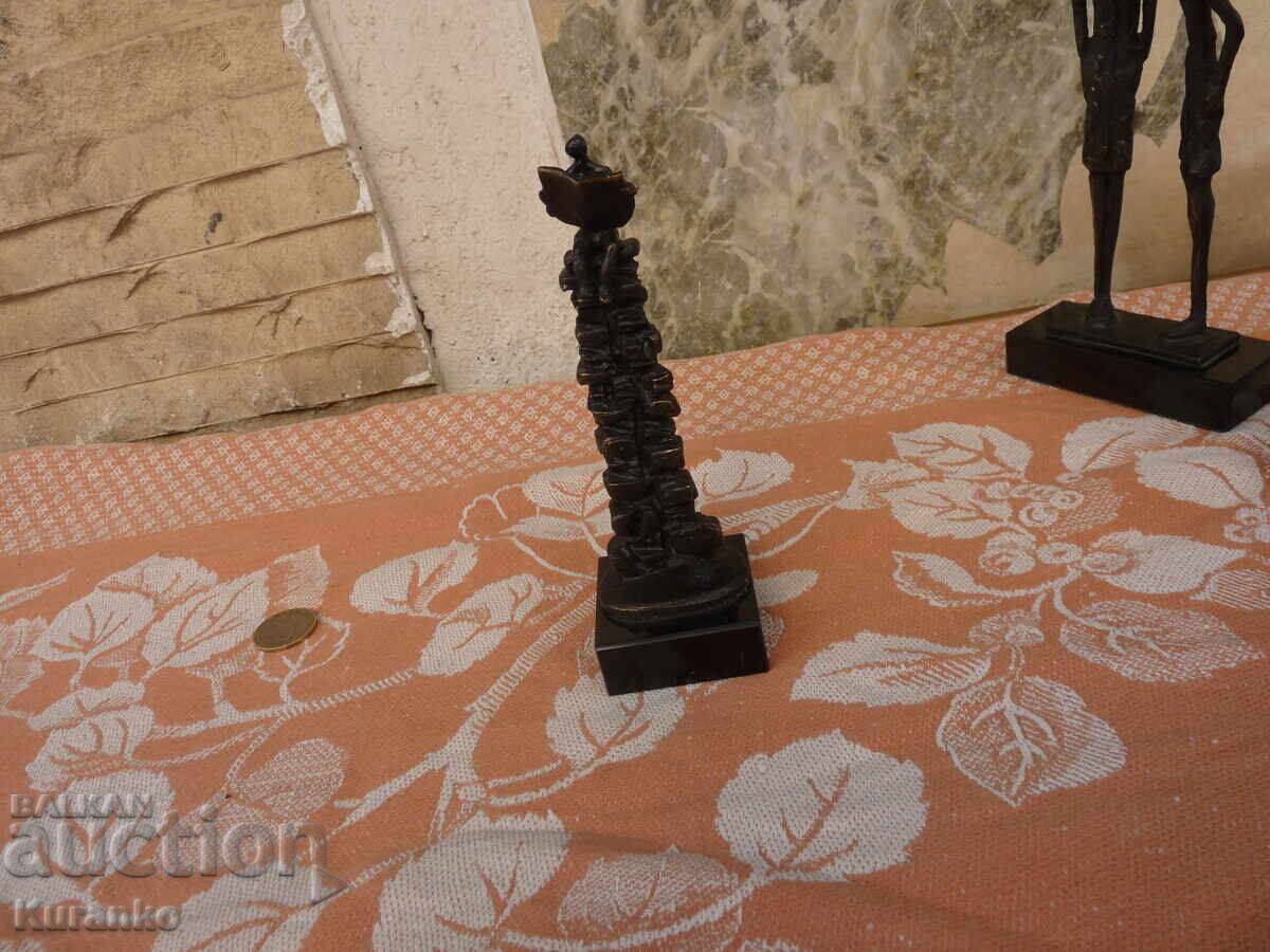 Δημοπρασία Παλαιό μπρούτζινο ειδώλιο πλαστικό 17 εκ