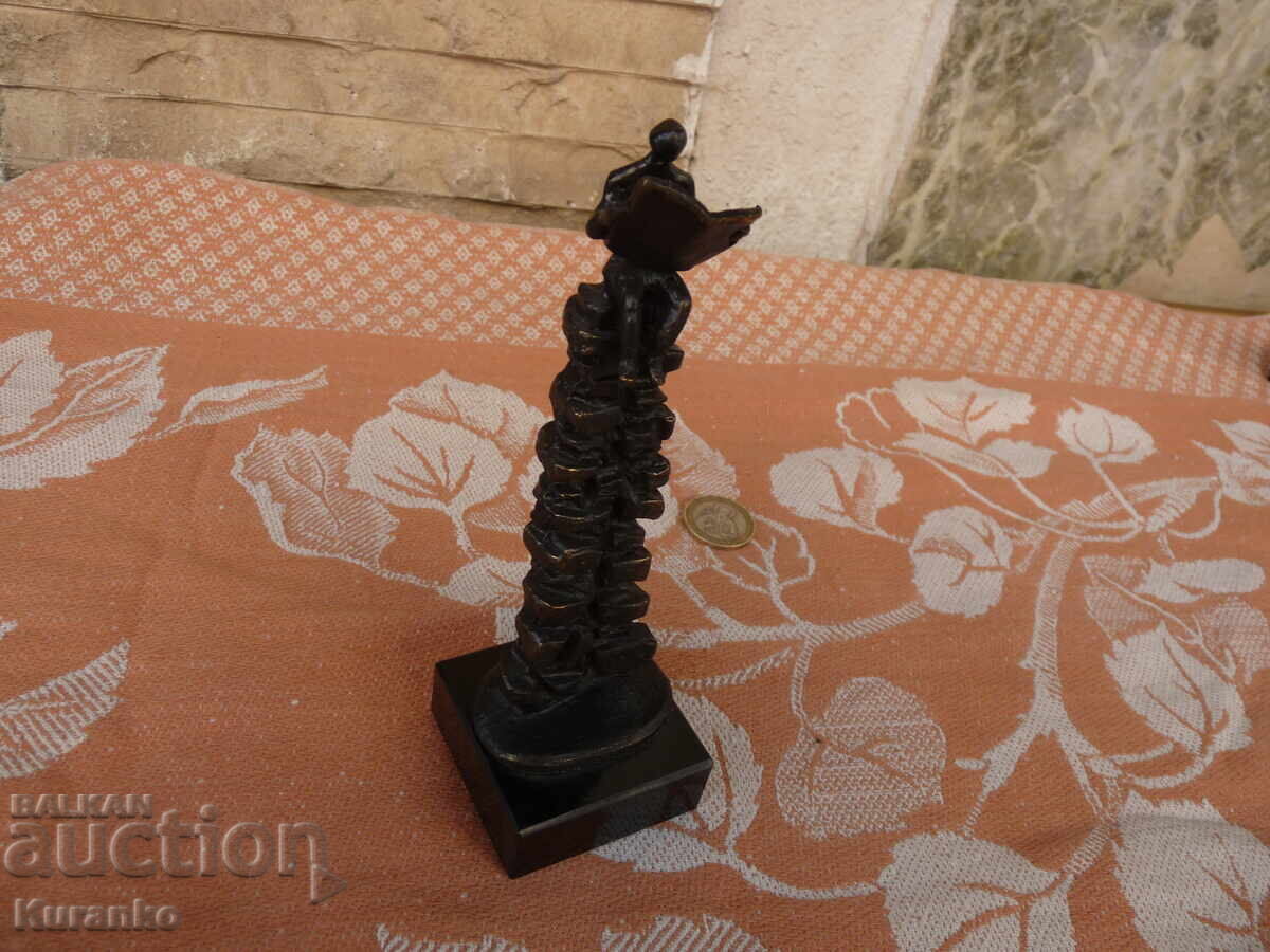 Παλαιό μπρούτζινο ειδώλιο πλαστικό 17 εκ - 5