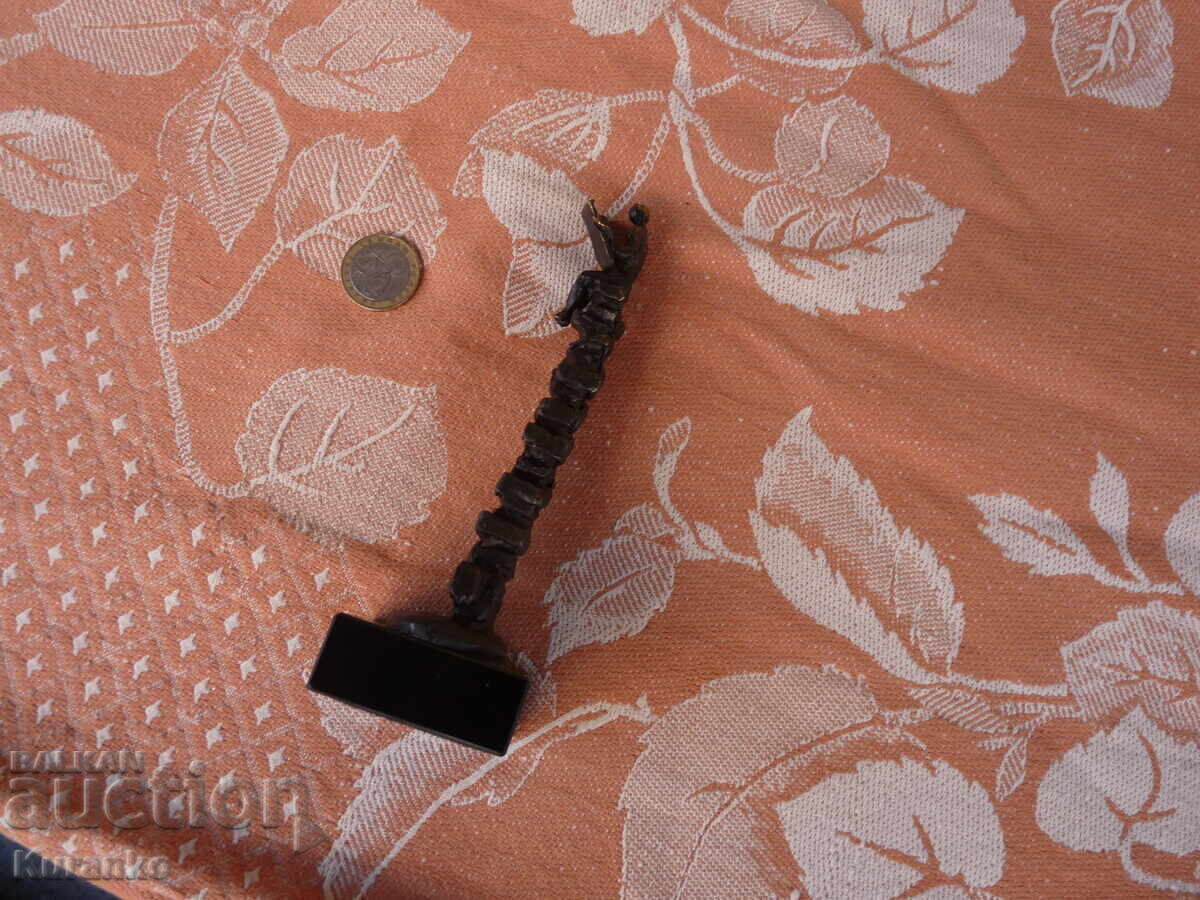 Παλαιό μπρούτζινο ειδώλιο πλαστικό 17 εκ - 7