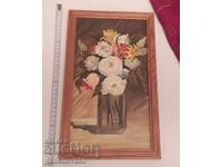 КРАСИВА Авторска картина ,,Ваза с цветя"- 1998г.