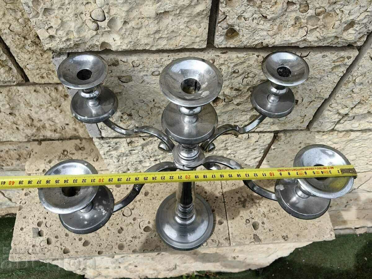 Auction  LARGE 60CM CANDLESTICK WITH 5 CANDLE HOLDERS EXCELLENT