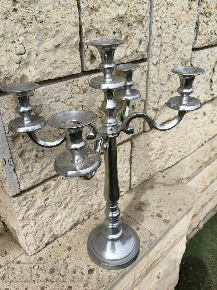 LARGE 60CM CANDLESTICK WITH 5 CANDLE HOLDERS EXCELLENT - 5