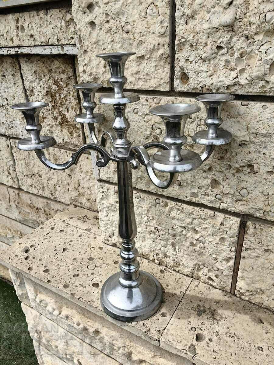 LARGE 60CM CANDLESTICK WITH 5 CANDLE HOLDERS EXCELLENT - 6